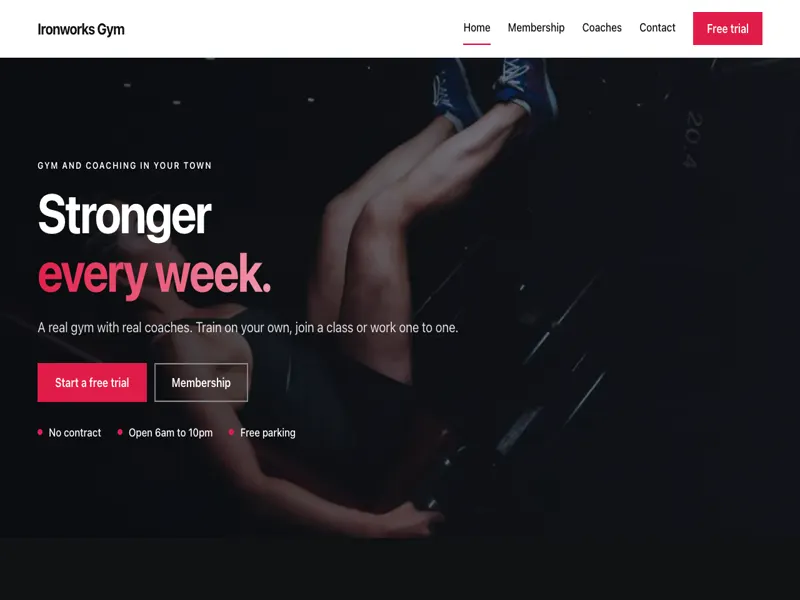 Pulse website template: gyms, personal trainers and classes