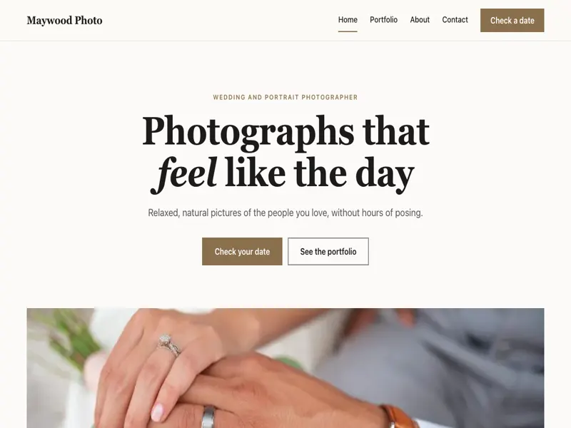 Frame website template: photographers, designers and makers