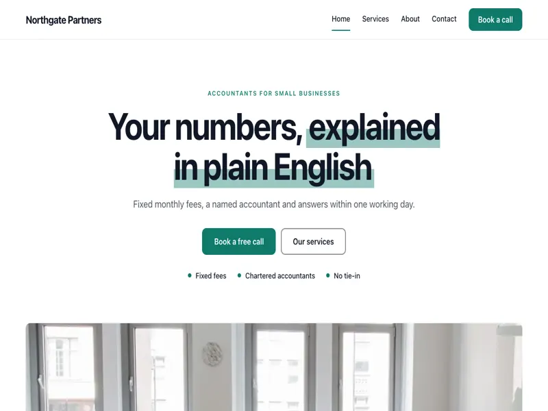 Ledger website template: accountants, consultants and professional firms