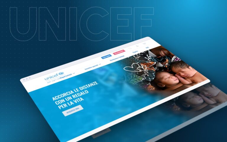 UNICEF: the project on desktop and phone screens